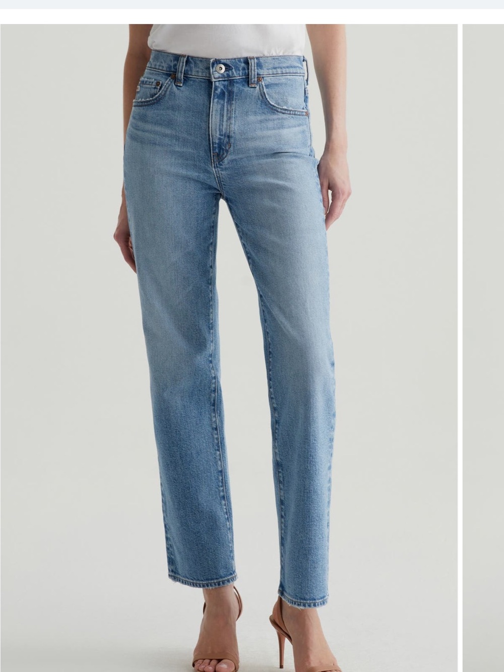Women’s AG Brinley Straight-Leg Light Blue Jeans